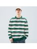 |男装条纹卫衣早秋圆领长袖T恤宽松潮流男士上衣潮牌打底衫