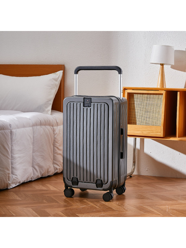 行李箱学生20寸拉杆箱女密码登机箱定制图案前开口旅行箱