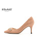 ST&SAT/星期六尖头浅口细跟侧空女高跟单鞋SS81114157