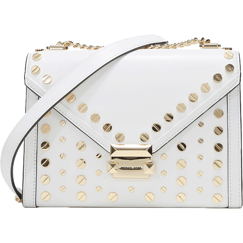 MICHAEL KORS 迈克·科尔斯 女士皮革大号铆钉装饰手提单肩包 30T9GWHL9L