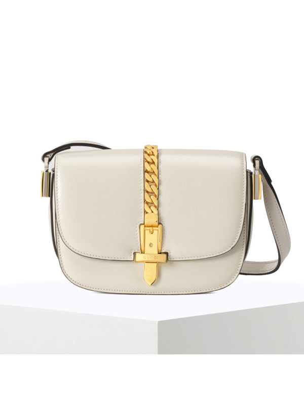 预订 20春夏款 GUCCI Sylvie 1969系列手袋 马鞍包 单肩斜挎包 17*12.5*7CM