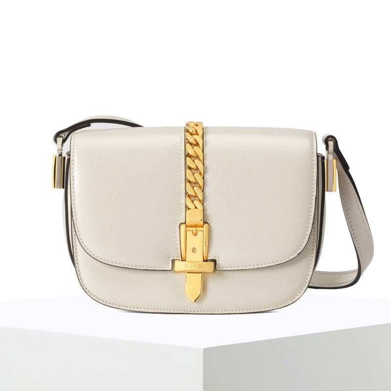 预订 20春夏款 GUCCI Sylvie 1969系列手袋 马鞍包 单肩斜挎包 17*12.5*7CM图片