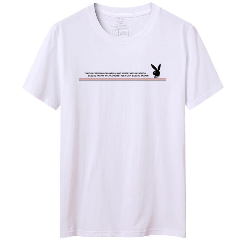 花花公子(PLAYBOY ICON)男士2020新款夏季纯色时尚短袖T恤图片