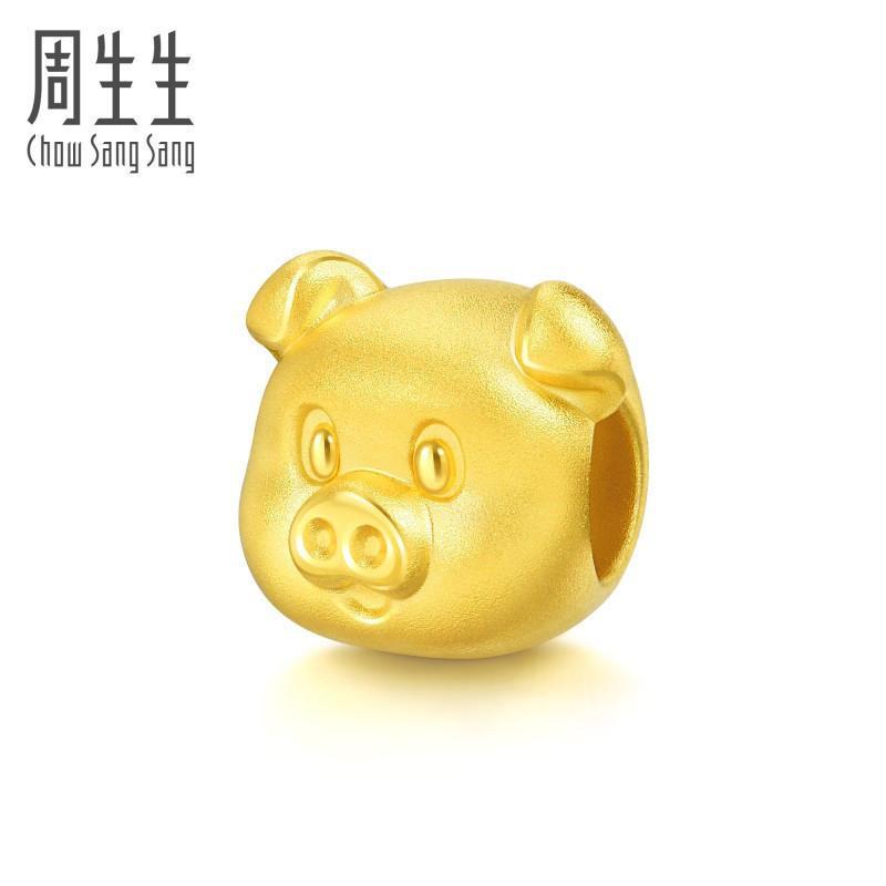 周生生(CHOWSANGSANG)黄金(足金)Charme串珠系列小猪转运珠 90704C 定价
