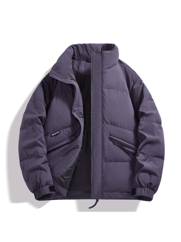 羽绒服男冬季新款男士潮牌加厚保暖立领时尚休闲冬装纯色百搭外套