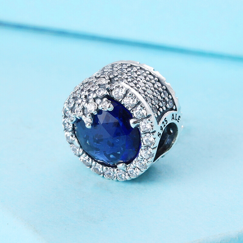 PANDORA潘多拉 蓝色闪亮的雪花 925银 串饰-796358NTB