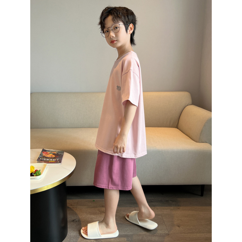 男童睡衣2025新款夏装中大儿童男孩家居服套装夏季冰丝莫代尔薄款