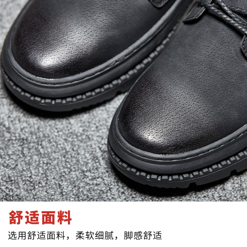 欧利萨斯英伦青年系带休闲男士靴子男靴高帮男鞋男马丁靴