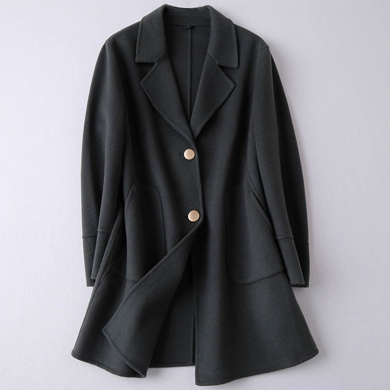 海宁2019新款羊毛呢子大衣女秋冬流行中长款双面毛呢外套主要参数品牌