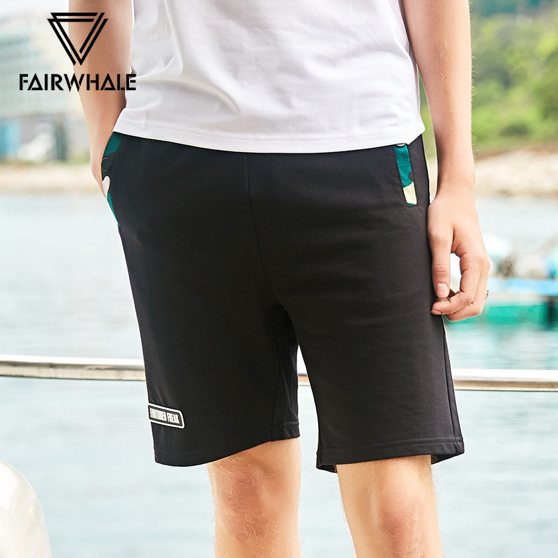 马克华菲休闲短裤男2019夏季新款韩版宽松中裤男士五分裤运动裤