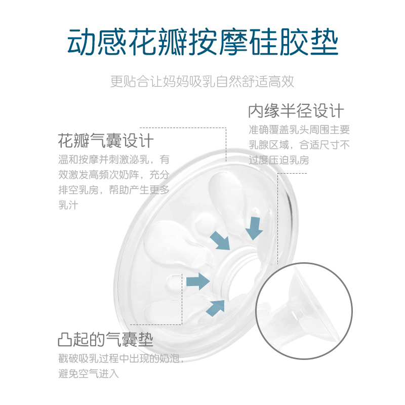 宝贝永恒智能律动纤韵单边吸乳器+防溢乳垫45P