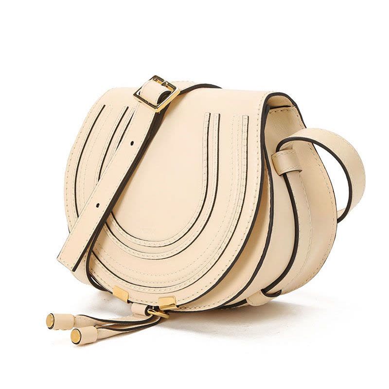 预订 CHLOE Marcie 迷你 马鞍 鳄鱼纹压花 单肩斜挎包CHC19SP580 金扣图片