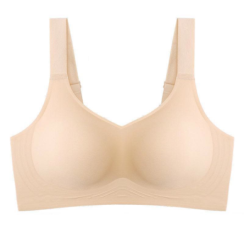 无痕内衣女文胸舒适聚拢上托3D果冻软支撑薄款收副乳大胸显小胸罩图片