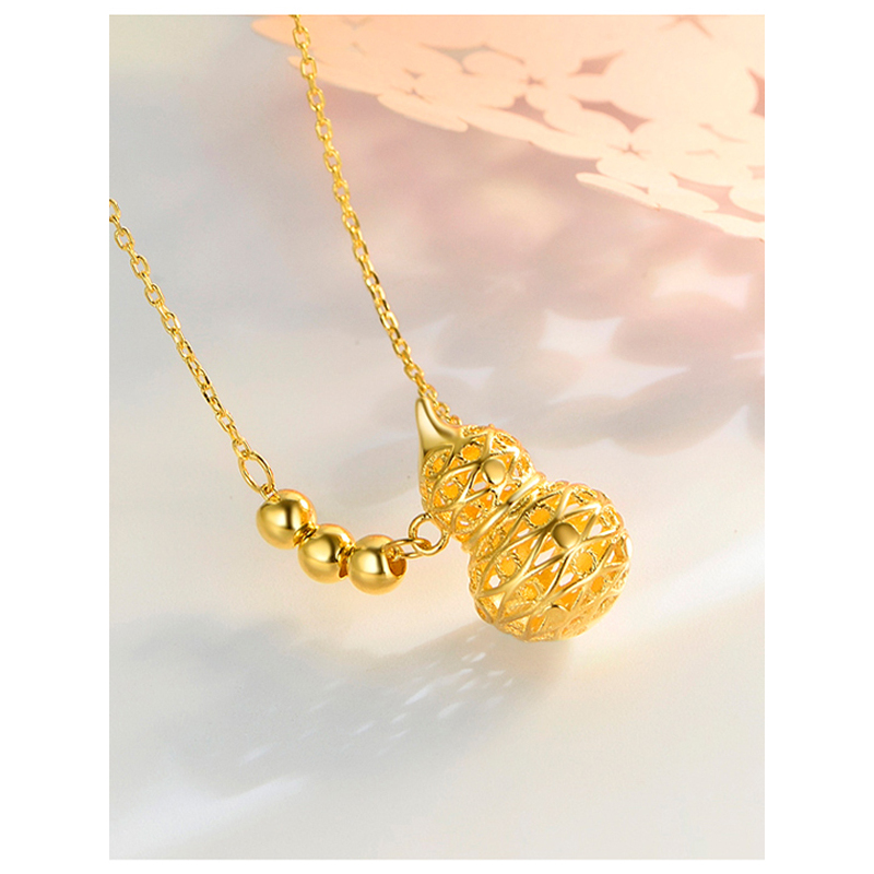 兆亮珠宝黄金吊坠女士葫芦吊坠5g系列黄金足金项链福禄双全生日999