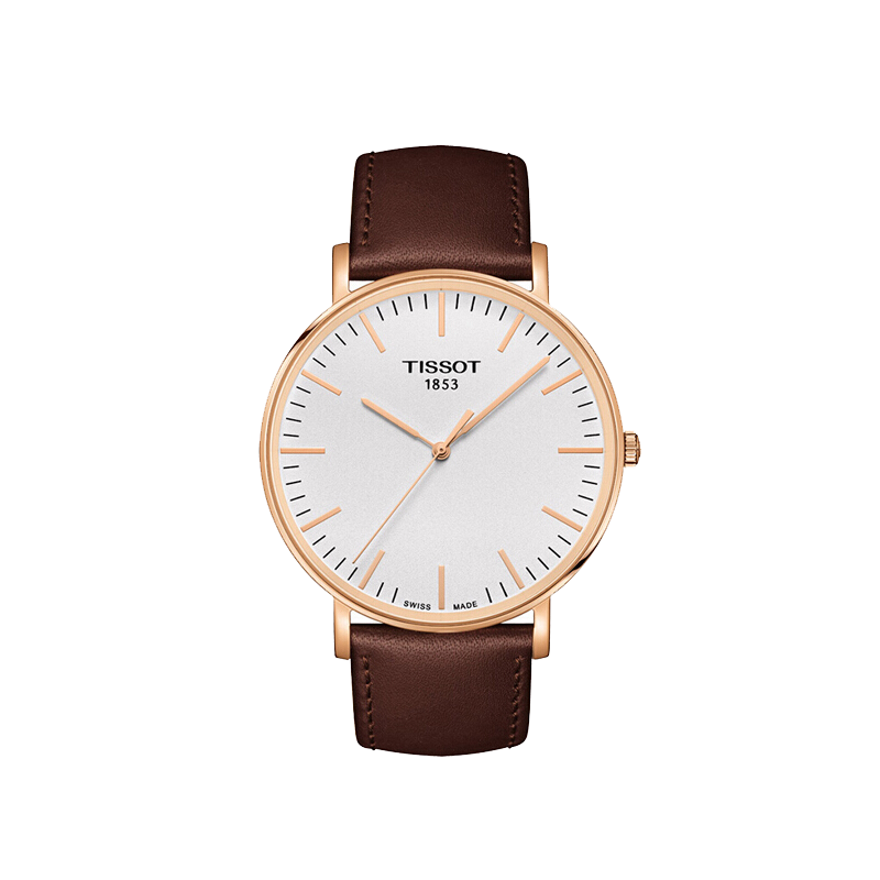 天梭(TISSOT)魅时系列时尚简约休闲商务皮带石英男士手表T109.610.36.031.00