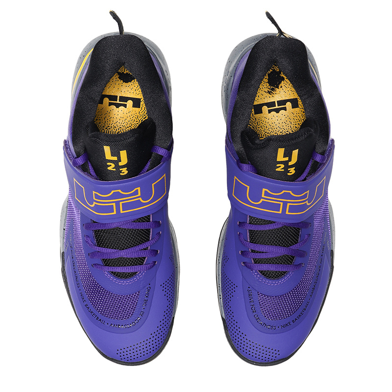 NIKE男鞋篮球鞋2020新款詹姆斯使节12代缓震湖人色运动鞋BQ5436