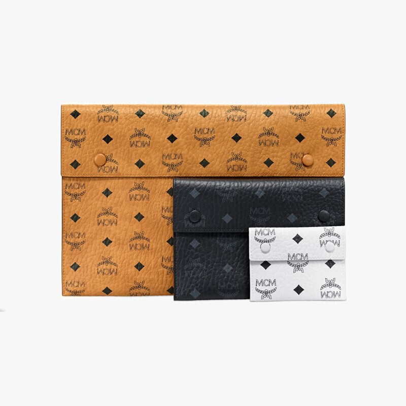 mcm奢侈品21年新款手拿包男女visetos经典印花三合一信封包棕色mxzbs