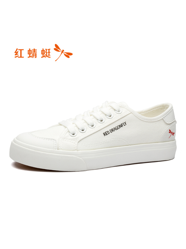 红蜻蜓布鞋女新款潮一脚蹬平底百搭学生韩版夏季薄款透气帆布WTB9542