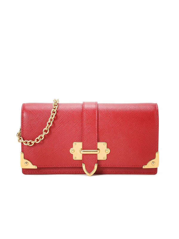 【预定】20春夏款Prada Cahier 皮革迷你手袋 18.5*9.5*3CM