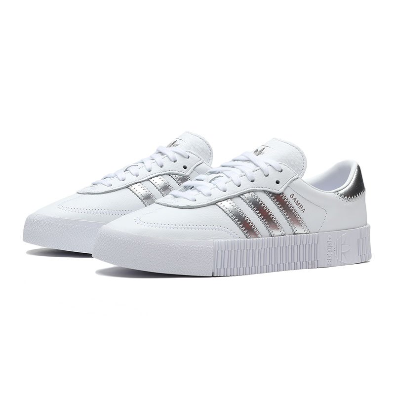 adidas阿迪达斯三叶草女鞋水原希子同款复古休闲小白鞋板鞋ee9017