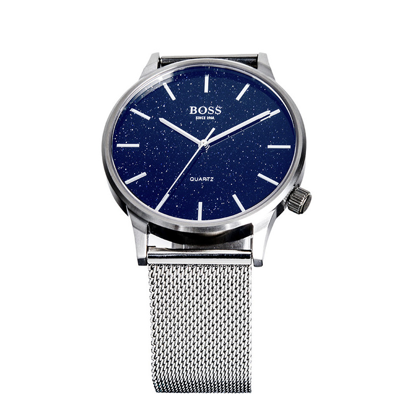 boss手表星空系列防水网带情侣对表