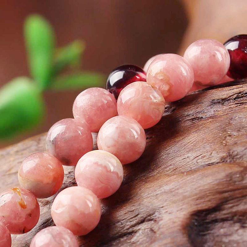 凝萃天然红纹石手链5mm佛珠108颗女款th00369