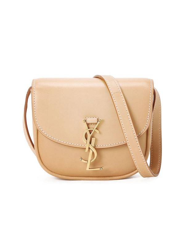 YSL 圣罗兰 KAIA 马鞍包 女士单肩包字母LOGO光面皮623097金扣