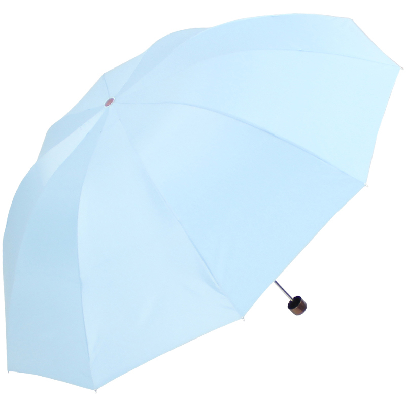 天堂伞 UPF50+加大加固高密聚酯银胶三折商务晴雨伞太阳伞 L33323E