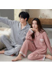 情侣睡衣女秋冬季开衫长袖棉质韩版卡通男女士家居服套装