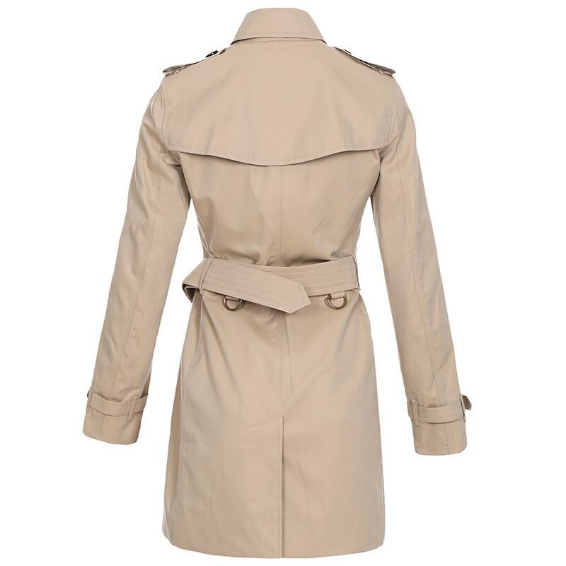 BURBERRY 博柏利 女士棉质双排扣配腰带中长款风衣 39004611