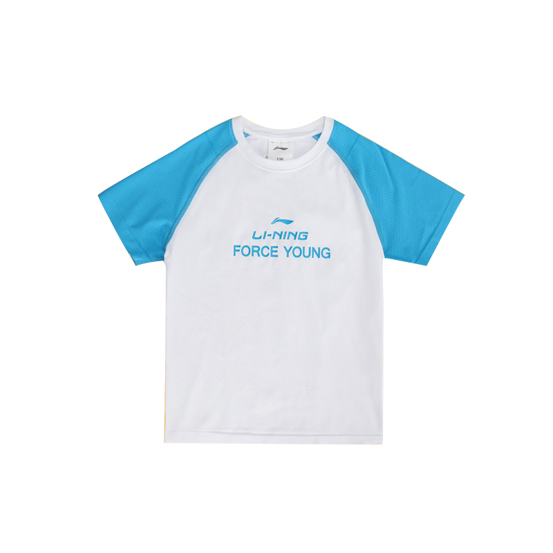LI-NING KIDS 男童中大童透气上衣速干t恤