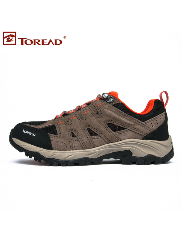 探路者男鞋户外秋冬徒步鞋18秋冬保暖防滑耐磨登山鞋低帮徒步鞋KFAG91325