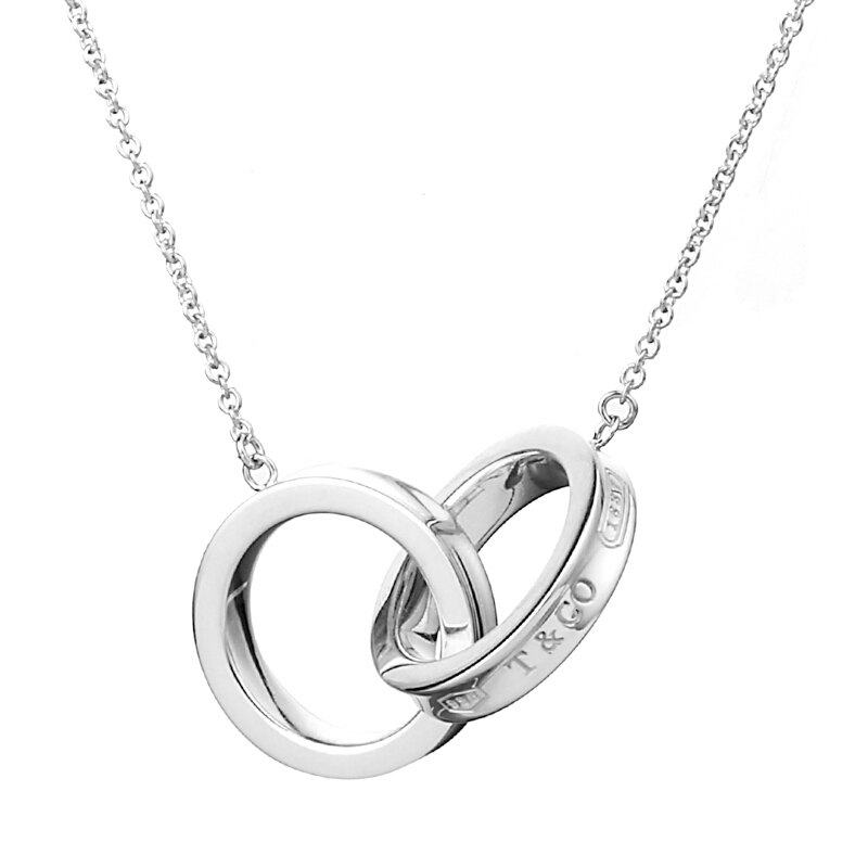 蒂芙尼tiffanycotiffany1837系列时尚双环吊坠项链22992139