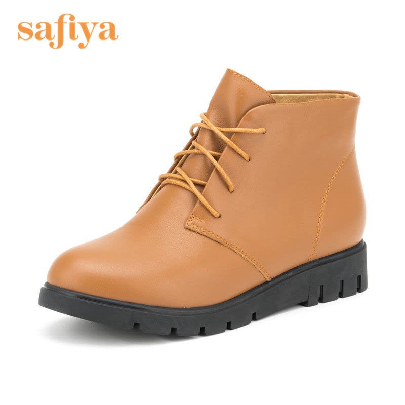 索菲娅Safiya牛皮尖头低跟系带交叉绑带深口女鞋SF5411X908图片