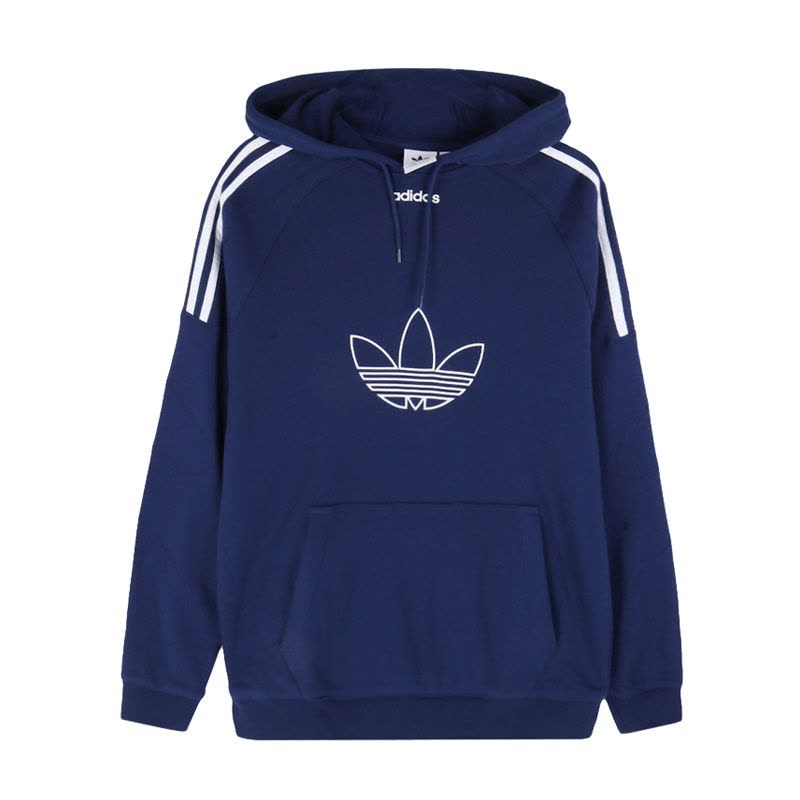ADIDAS阿迪达斯三叶男子长袖连帽上衣休闲套头衫卫衣DU8206图片