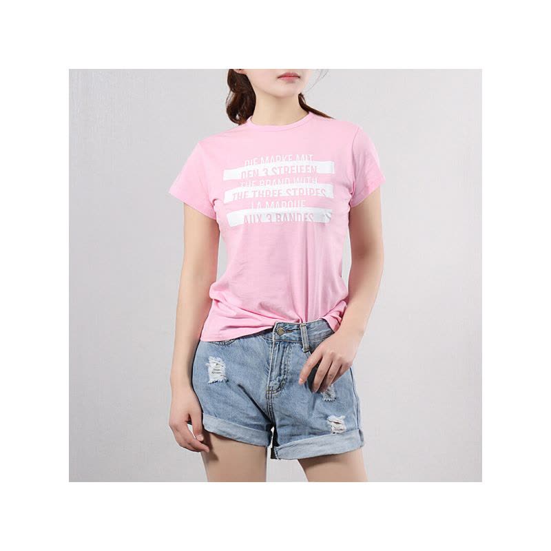 Adidas阿迪达斯女装T恤款运动服跑步健身休闲时尚舒适休闲圆领短袖DU0229图片