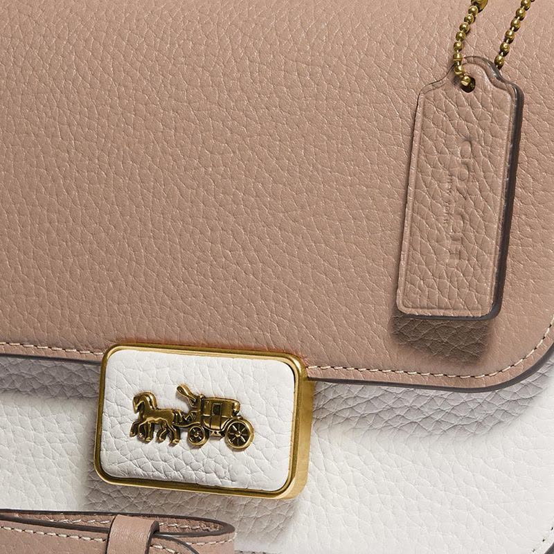 预售 COACH\蔻驰 Alie 口盖包 单肩包 斜挎包 方扣马车不标荔纹皮4790图片