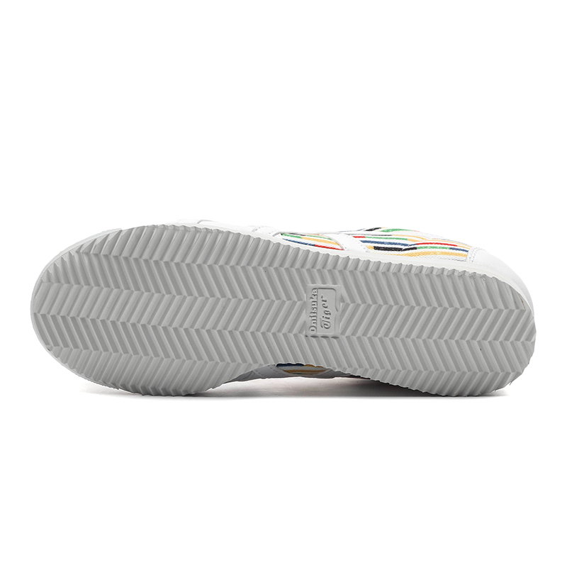 亚瑟士tiger女鞋休闲鞋撞色印花小白鞋运动鞋1183a774-100