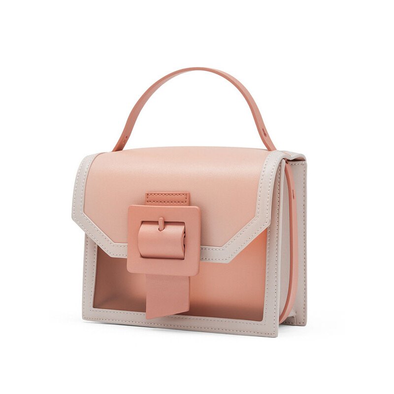 CHARLES＆KEITH 小ck2020新品CK2-50150909方扣拆带饰手提单肩包女果冻包