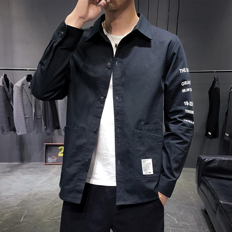 海德斯曼潮牌 2020年春季新款衬衫男纯棉修身多色衬衣百搭10322