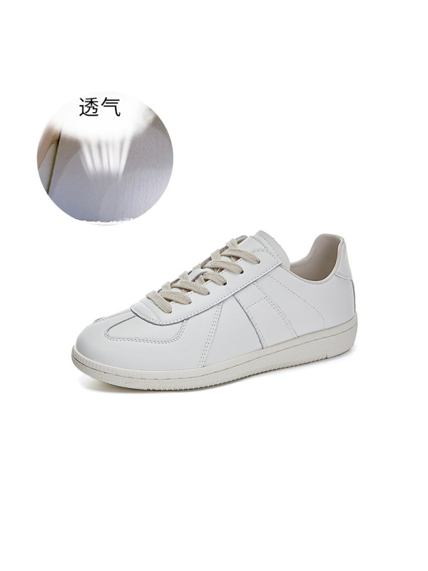 真皮小白鞋女秋季新款运动德训鞋女休闲百搭阿甘鞋女时尚女鞋