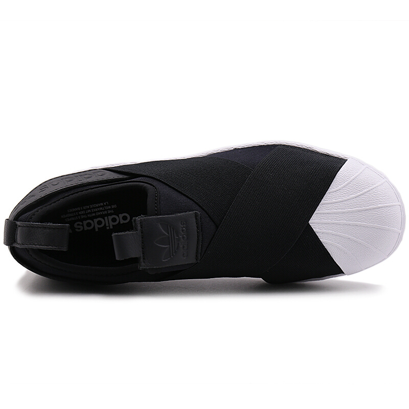 阿迪达斯adidas女款贝壳头运动套脚休闲鞋板鞋bz0112bz0111