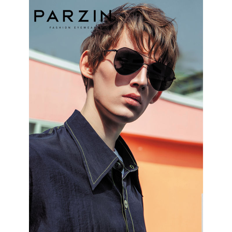 帕森(PARZIN)偏光太阳镜 男士金属大框眼镜 蛤蟆镜驾驶镜潮墨镜 8204