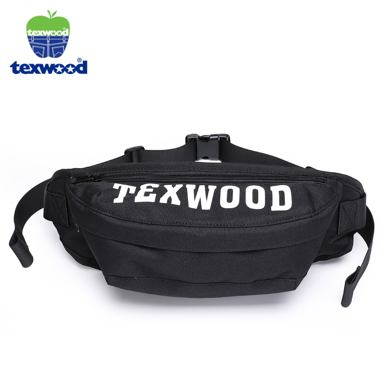 texwood 胸包男士运动斜挎包大容量韩版腰包男时尚潮流牛津布挎包户外单肩包
