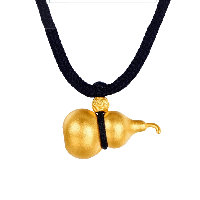 zhaoliang兆亮珠宝黄金吊坠女金吊坠古法黄金足金999纯金项链挂坠葫芦