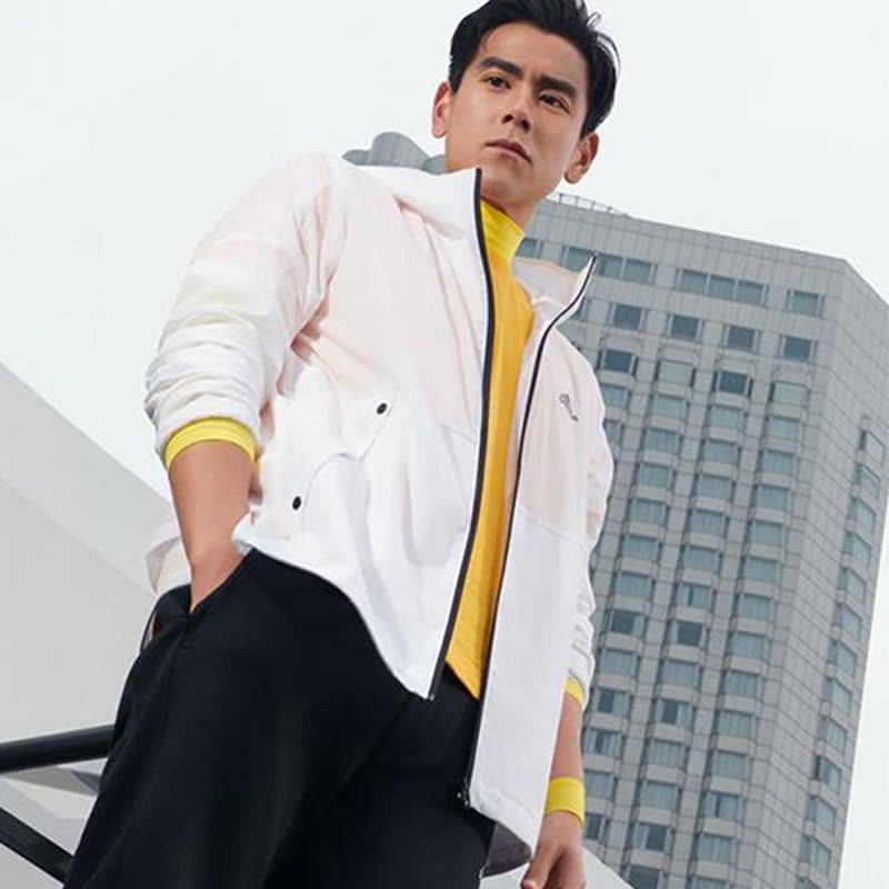 阿迪达斯防晒衣男夏季薄款男士防风衣白色运动服外套潮EH3768图片