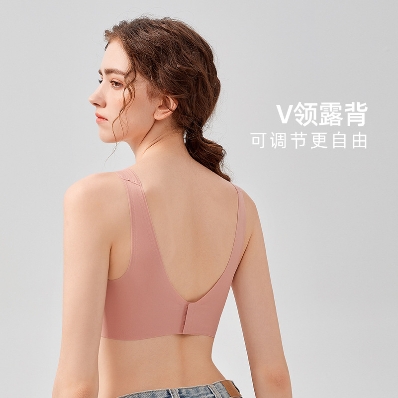Three Sons软支撑法式大胸美背无痕内衣 女士薄款bra无钢圈文胸