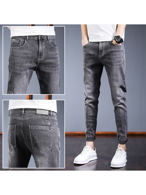 Ceba2022年新款 九分裤牛仔裤男 休闲帅先生男装9分弹力修身牛仔裤 潮