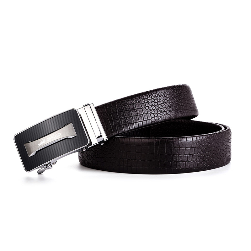 卡帝乐鳄鱼男士皮带牛皮青年休闲自动扣腰带男真皮商务裤带dpm5sm6022