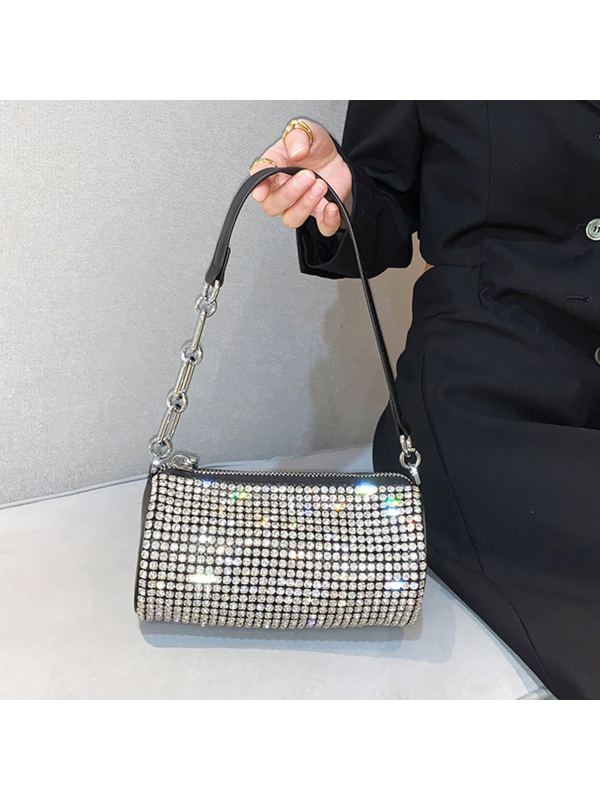 马克华菲夏季热卖网红水钻包大容量单肩包腋下包女式斜挎包时尚女包